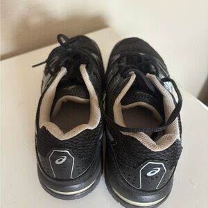 Asics Black and Gray Volleyball Shoes